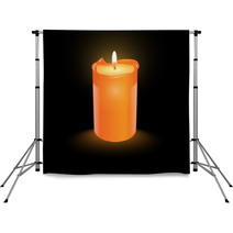 Orange Candle Backdrops 43300256