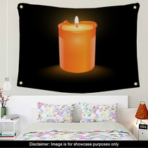 Orange Candle Wall Art 43300256