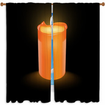 Orange Candle Window Curtains 43300256