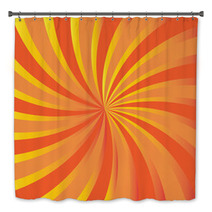 Orange Rays. Abstract Autumn Background Bath Decor 71119245