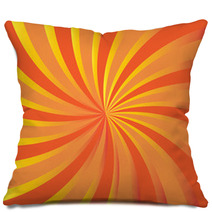 Orange Rays. Abstract Autumn Background Pillows 71119245