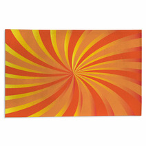 Orange Rays. Abstract Autumn Background Rugs 71119245