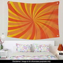 Orange Rays. Abstract Autumn Background Wall Art 71119245