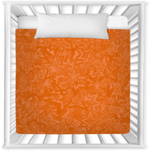 Orange Seamless Star Pattern Background Nursery Decor 64249994