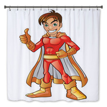 Orange Super Hero Boy Bath Decor 43916833