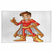 Orange Super Hero Boy Rugs 43916833