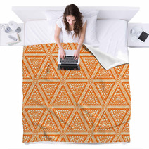 Orange Triangles - 2 Blankets 69747970