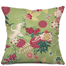 Oriental Silk Pattern Pillows 59264166