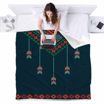 Ornamental Background With Dreamcatcher Blankets 69563710