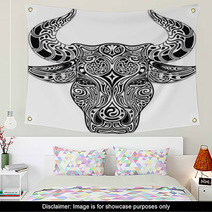 Ornamental Bull Wall Art 59457123