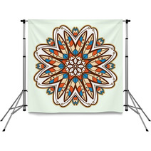 Ornamental Round Lace. Aztec. Backdrops 54035768
