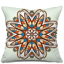 Ornamental Round Lace. Aztec. Pillows 54035768