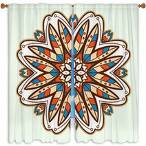 Ornamental Round Lace. Aztec. Window Curtains 54035768