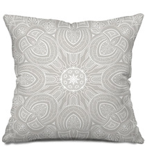 Ornamental Round Lace Background Pillows 68798659