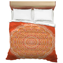 Ornamental Round Lace Pattern. Circle Curl Background. Bedding 68634813