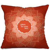 Ornamental Round Lace Pattern. Pillows 62482695