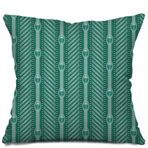 Ornamental Teal Pattern Pillows 50939894