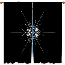 Ornate Decorative Snowflake Window Curtains 59054525