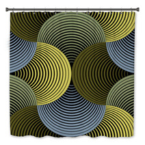 Ornate Geometric Petals Grid, Abstract Vector Seamless Pattern Bath Decor 61406065