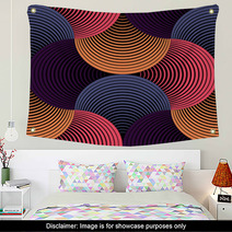 Ornate Geometric Petals Grid, Abstract Vector Seamless Pattern Wall Art 61406061