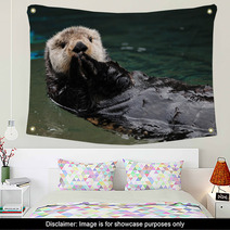 Otter Greeting Wall Art 19483638
