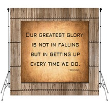 Our Greatest Glory - Confucius Quote Backdrops 74296725