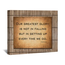 Our Greatest Glory - Confucius Quote Wall Art 74296725