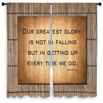 Our Greatest Glory - Confucius Quote Window Curtains 74296725