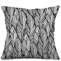 Outline Feather Seamless Pattern Pillows 69731223