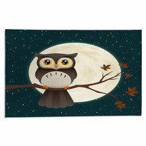 Owl At Night Rugs 68140955