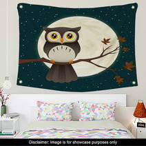 Owl At Night Wall Art 68140955