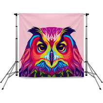 Owl Colorful Vector Backdrops 81423560