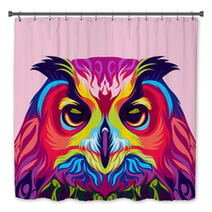 Owl Colorful Vector Bath Decor 81423560
