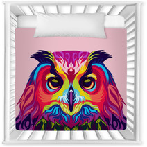 Owl Colorful Vector Nursery Decor 81423560