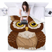 Owl Coloring Page Blankets 86655464