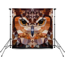 Owl Head Vector Background Geometric Illustration Backdrops 70898975