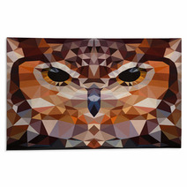 Owl Head Vector Background Geometric Illustration Rugs 70898975