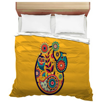 Owl Mandala Floral Colorful Design Bedding 230630351