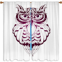 Owl Tattoo Window Curtains 77458470