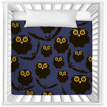 Owls And Bats Seamless Pattern Nursery Decor 68362600