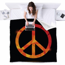 Pacifist Symbol Blankets 64062585
