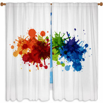 Paint Background Design Window Curtains 53584026