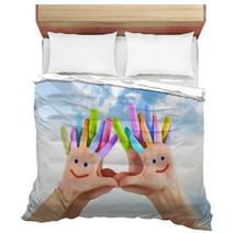 Painted Hands With Smile Bedding 65761005