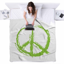 Painted Peace Sign Blankets 59728967