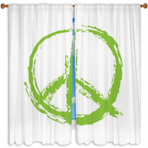 Painted Peace Sign Window Curtains 59728967