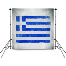 Painting Of The National Flag Of Greece Backdrops 62761395