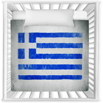 Painting Of The National Flag Of Greece Nursery Decor 62761395