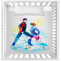 Pair Figure Skating Ice Show Nursery Decor 28044963