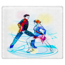 Pair Figure Skating Ice Show Rugs 28044963