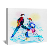 Pair Figure Skating Ice Show Wall Art 28044963
